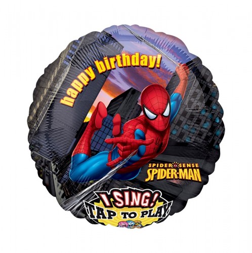 Поющий шар Happy Birthday Человек паук фото в интернет-магазине Шарики 24 Поющий шар Happy Birthday Человек паук фото в интернет-магазине Шарики 24