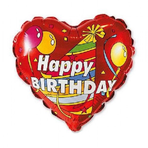 Фольгированный шар Happy Birthday сердце фото в интернет-магазине Шарики 24 Фольгированный шар Happy Birthday сердце фото в интернет-магазине Шарики 24