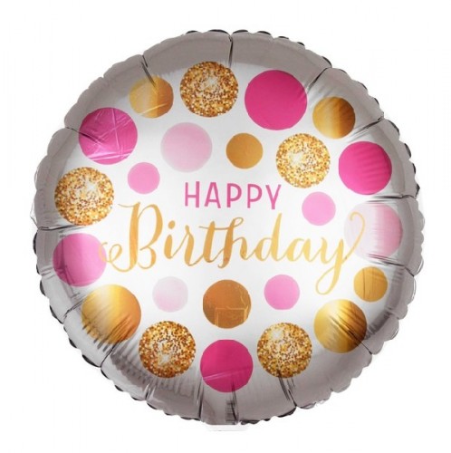 Фольгированный шарик Happy Birthday фото в интернет-магазине Шарики 24 Фольгированный шарик Happy Birthday фото в интернет-магазине Шарики 24