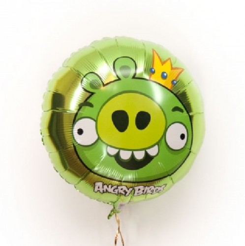 Фольгированный шарик Angry Birds свин фото в интернет-магазине Шарики 24 Фольгированный шарик Angry Birds свин фото в интернет-магазине Шарики 24