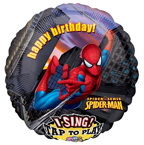 Поющий шар Happy Birthday Человек паук фото в интернет-магазине Шарики 24 Поющий шар Happy Birthday Человек паук фото в интернет-магазине Шарики 24