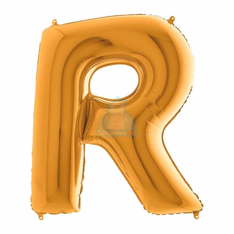 Фольгированная золотая буква А