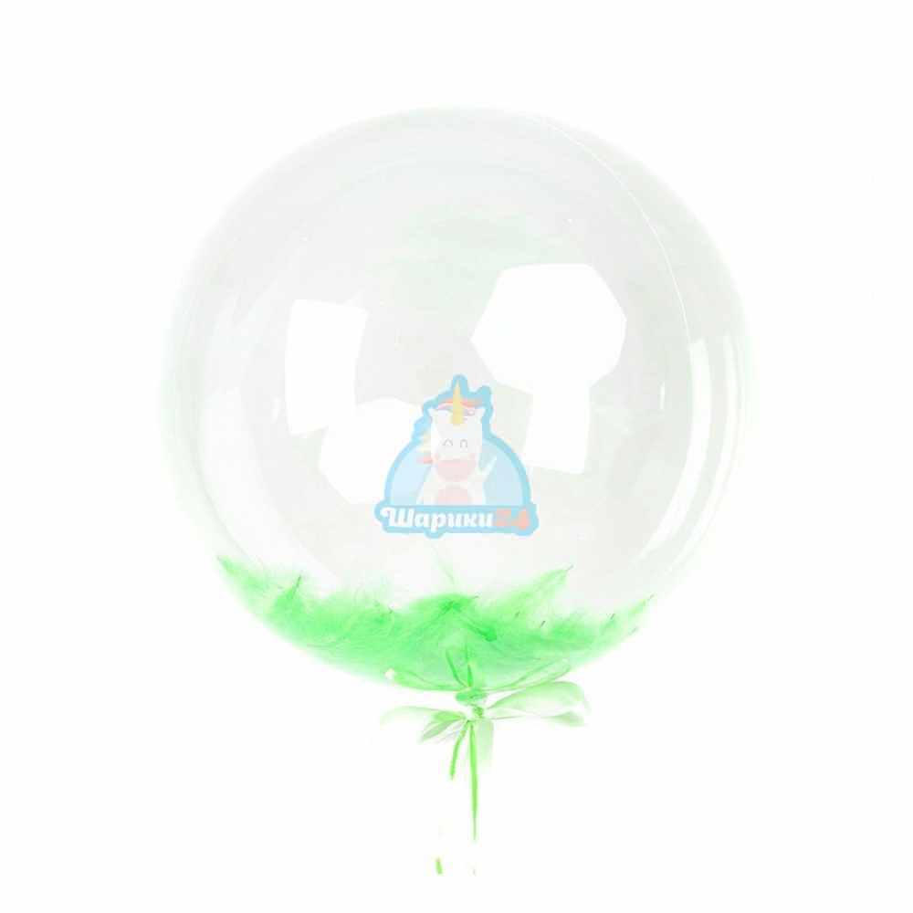 Кристальный шар Bubbles с белыми перьями