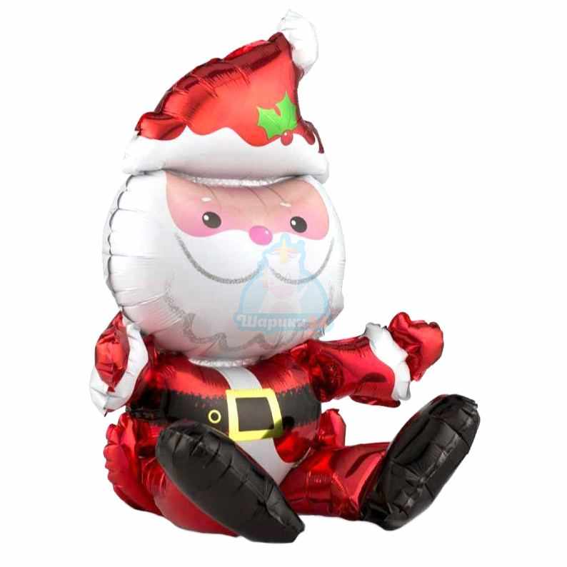 Фольгированная фигура сидячий Санта Клаус