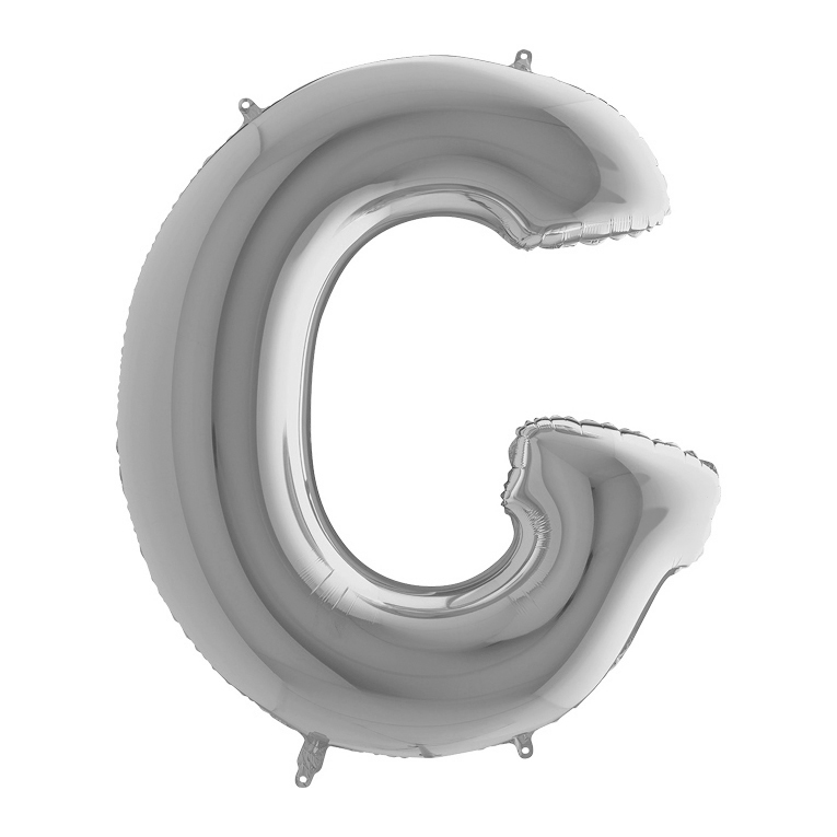 Фольгированная серебряная буква G