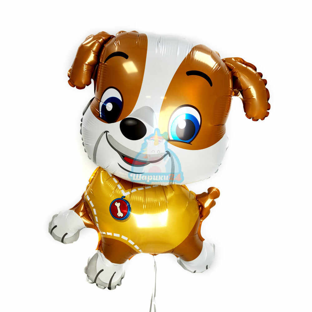 Фольгированная фигура щенок в желтом