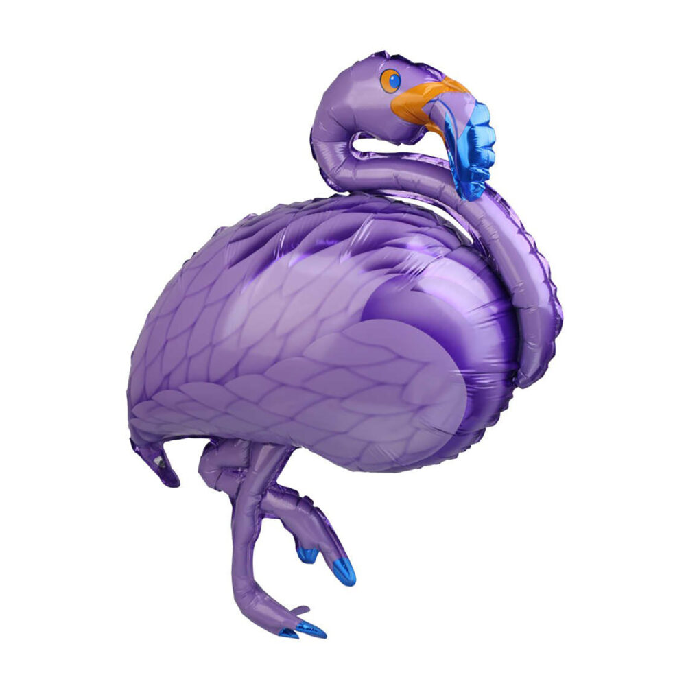 Фольгированная фигура фламинго сиреневый