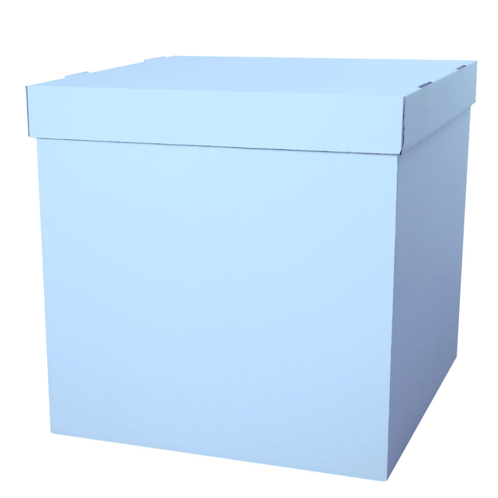 Коробка голубая для шаров 70*70*70