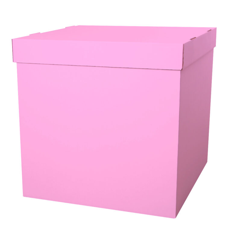 Коробка розовая для шаров 70*70*70