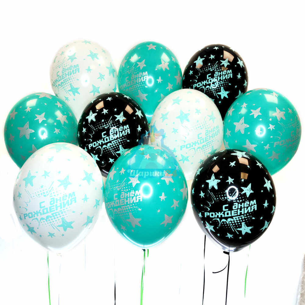 Воздушные шарики на день рождения для мужчины