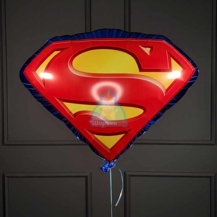 Фольгированный шар эмблема Супермена