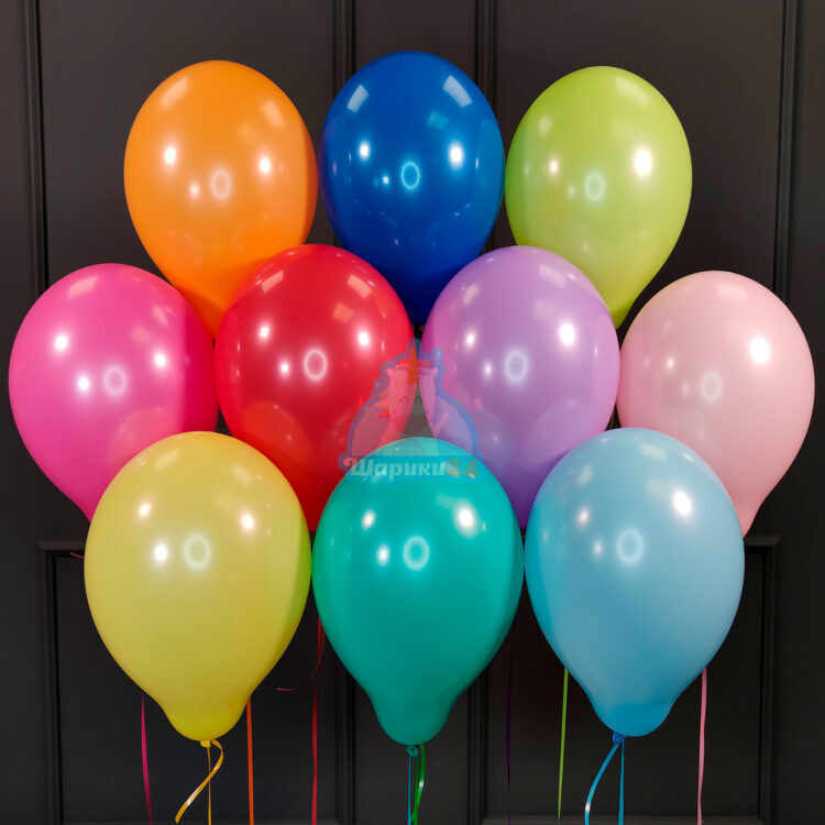 Воздушные разноцветные шарики пастель 200 шт.