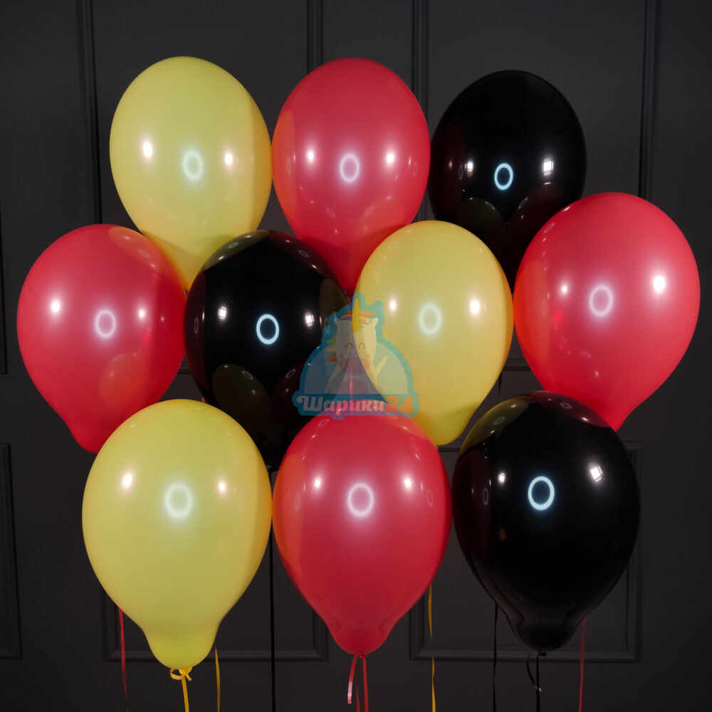 Красные черные и желтые шары