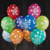 Воздушные шарики в горошек С Днем Рождения
