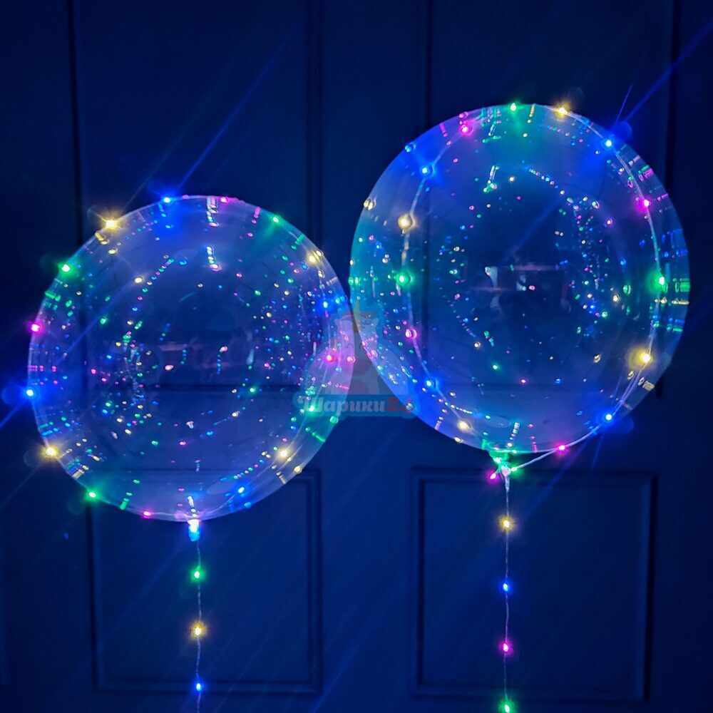 Светящийся кристальный шар Bubbles со светодиодной лентой на 14 февраля