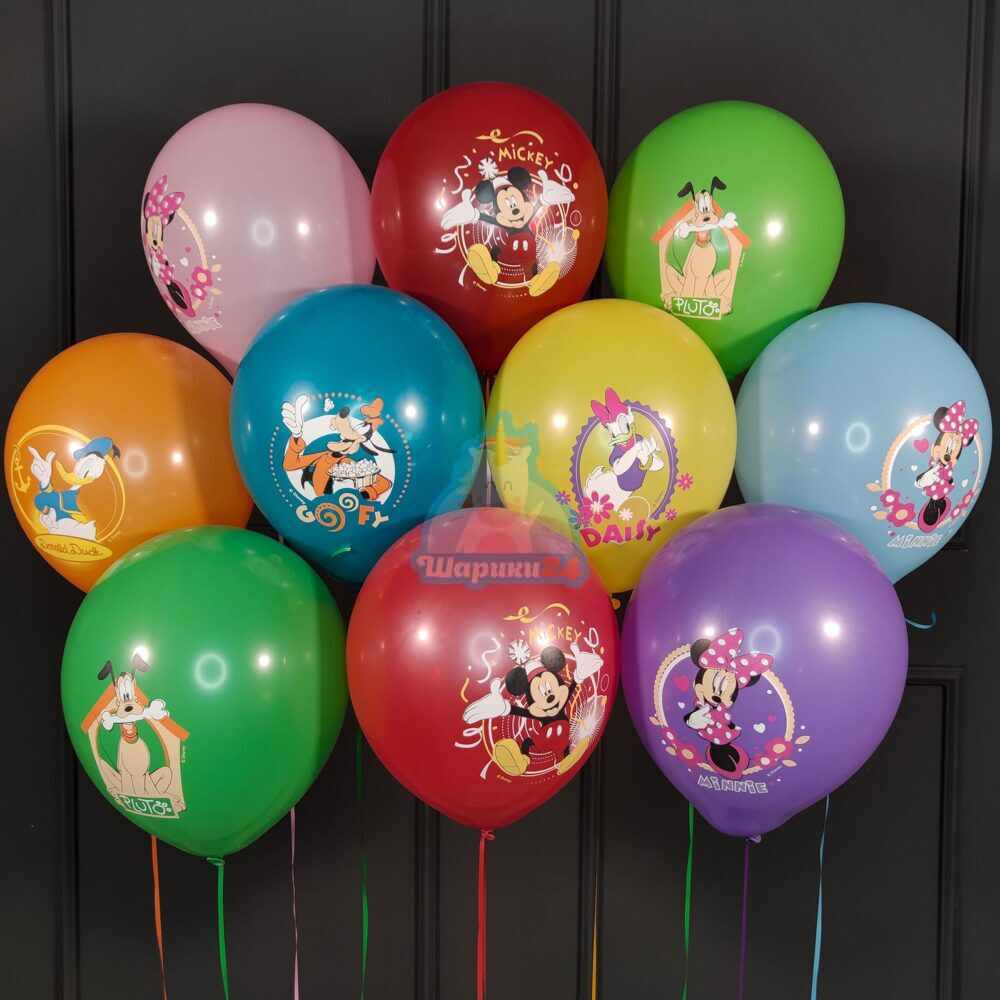 Облако разноцветных шариков Микки и друзья