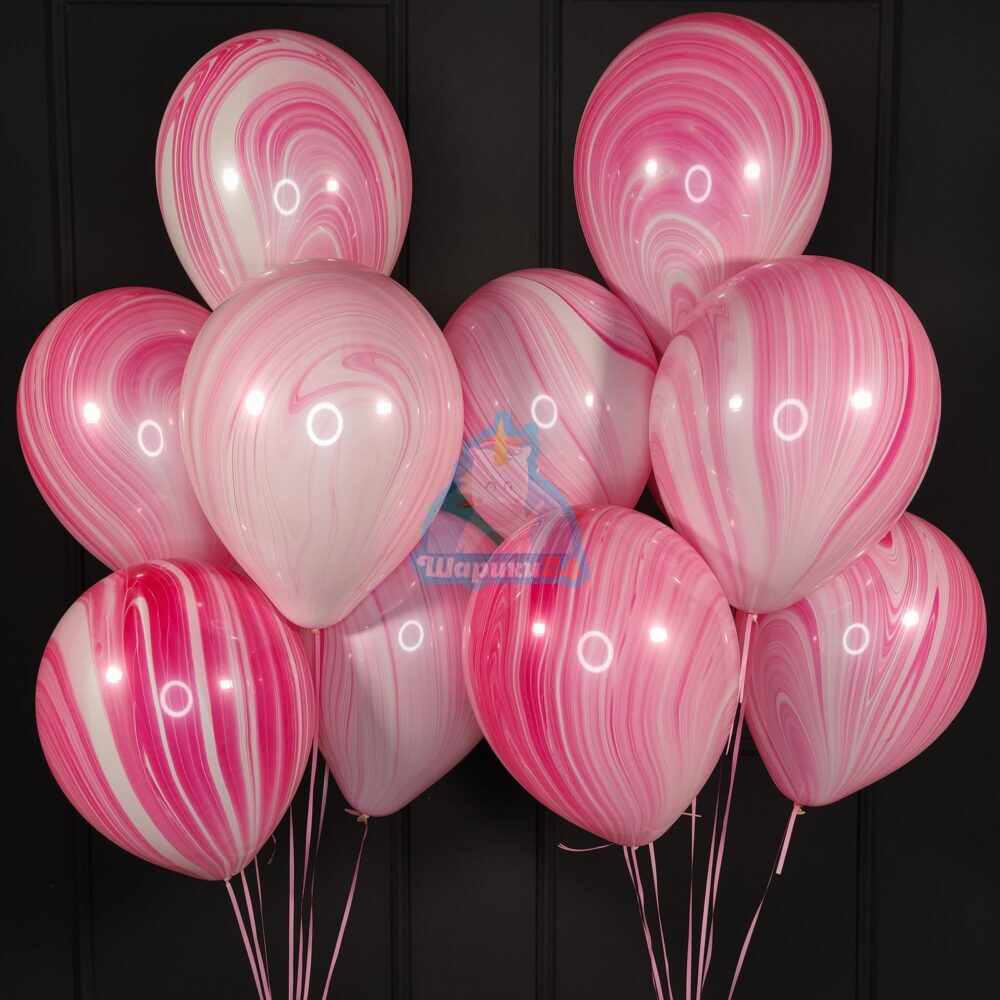 Воздушные шарики розовый агат