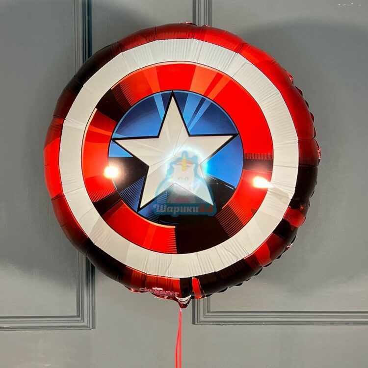 Фольгированный шар щит Капитана Америка