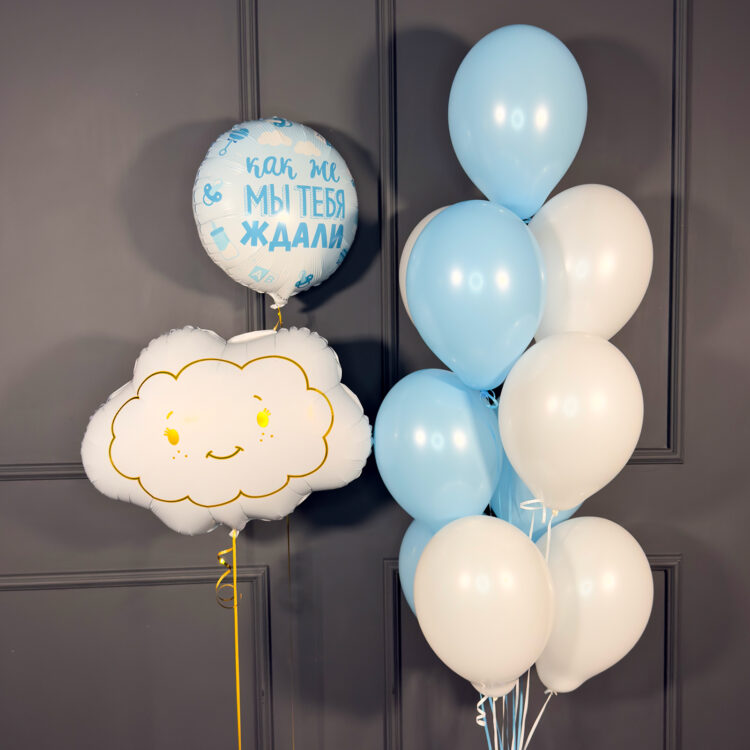 Большой сет на выписку  с Большим шаром облаками и самолетом